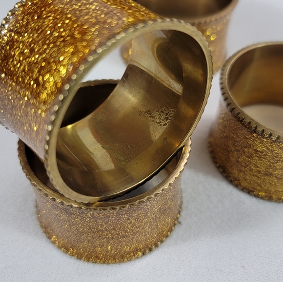 (12) CHRISTMAS SPARKLE Metal Napkin Rings By Bed Bath & Beyond - Picture 7 of 8